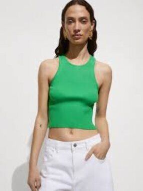 NWT Mango Green tank top M